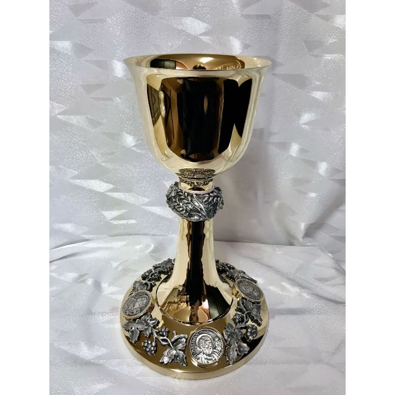 Kielich mszalny, medaliony 4 ewangelistów - 23 cm (4D) - KIELICHY MSZALNE - Kielich mszalny, medaliony 4 ewangelistów - 23 cm (4D)