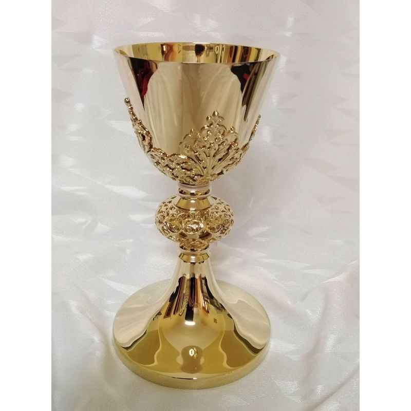 Kielich mszalny, ażurowy złoty - 21 cm (6D) - KIELICHY MSZALNE - Kielich mszalny, ażurowy złoty - 21 cm (6D)