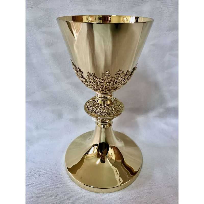 Kielich mszalny, azur złoty - 21 cm (8D) - KIELICHY MSZALNE - Kielich mszalny, azur złoty - 21 cm (8D)
