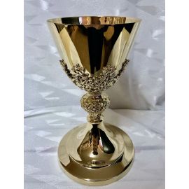 Kielich mszalny, winogrona złote - 20 cm (11D) - KIELICHY MSZALNE