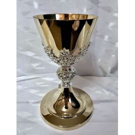 Kielich mszalny, winogrona srebrne - 20 cm (12D) - KIELICHY MSZALNE