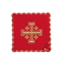 Bielizna kielichowa haftowana -Krzyż Jerozolimski (31H) - BIELIZNA KIELICHOWA - zdjęcie 2 - Bielizna kielichowa haftowana -Krzyż Jerozolimski (31H)