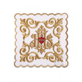 Bielizna kielichowa haftowana IHS+ Serce w koronie (40H) - bawełna poliester - zdjęcie 2 - Bielizna kielichowa haftowana IHS+ Serce w koronie (40H)