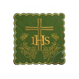 Bielizna kielichowa haftowana IHS + krzyż (53H) - bawełna poliester - zdjęcie 2 - Bielizna kielichowa haftowana IHS + krzyż (53H)