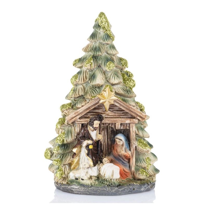 Szopka Święta Rodzina - choinka -15 cm - Szopki bożonarodzeniowe - Szopka Święta Rodzina - choinka -15 cm