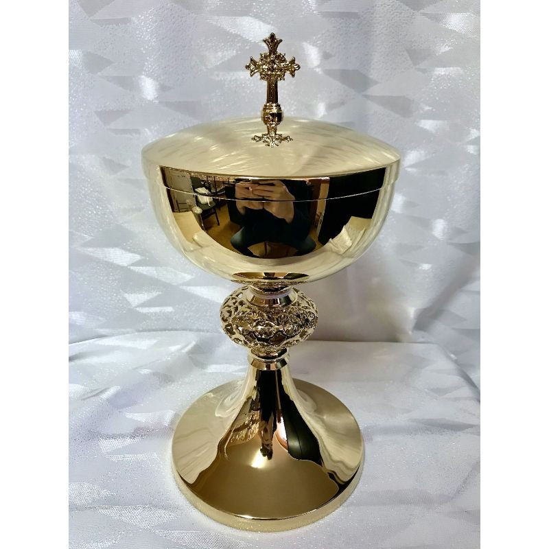 Puszka na komunikanty, pozłacana - 24 cm (1D) - PUSZKI MSZALNE - Puszka na komunikanty, pozłacana - 24 cm (1D)