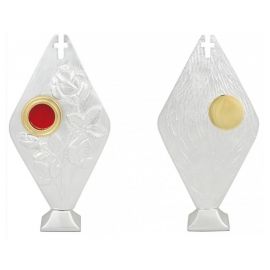 Relikwiarz mosiężny, srebrny 23,5 cm - dedykowany św. Ricie (14S) - RELIKWIARZE