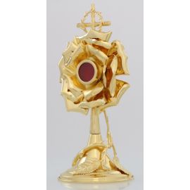 Relikwiarz mosiężny, złocony 29 cm (25S) - RELIKWIARZE
