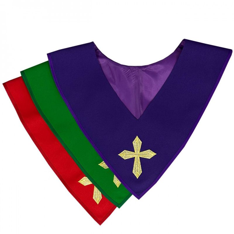 Szkaplerz haftowany - kolory liturgiczne (1K) - STROJE I PELERYNY MINISTRANCKIE - Szkaplerz haftowany - kolory liturgiczne (1K)