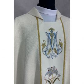 Ornat haftowany Maryjny złoty (24) - Ornaty Maryjne - zdjęcie 2 - Ornat haftowany Maryjny złoty (24)
