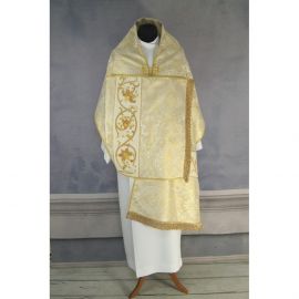 Welon liturgiczny krzyż brokat jasnozłoty - WELONY - zdjęcie 2 - Welon liturgiczny krzyż brokat jasnozłoty