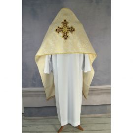 Welon liturgiczny krzyż brokat jasnozłoty - WELONY - zdjęcie 3 - Welon liturgiczny krzyż brokat jasnozłoty