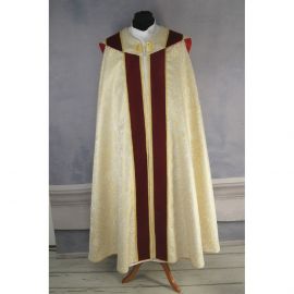 Kapa semi gotycka jasnozłoty brokat - KAPY LITURGICZNE - zdjęcie 2 - Kapa semi gotycka jasnozłoty brokat