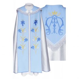 Kapa liturgiczna Maryjna - haftowana (3) - KAPY LITURGICZNE