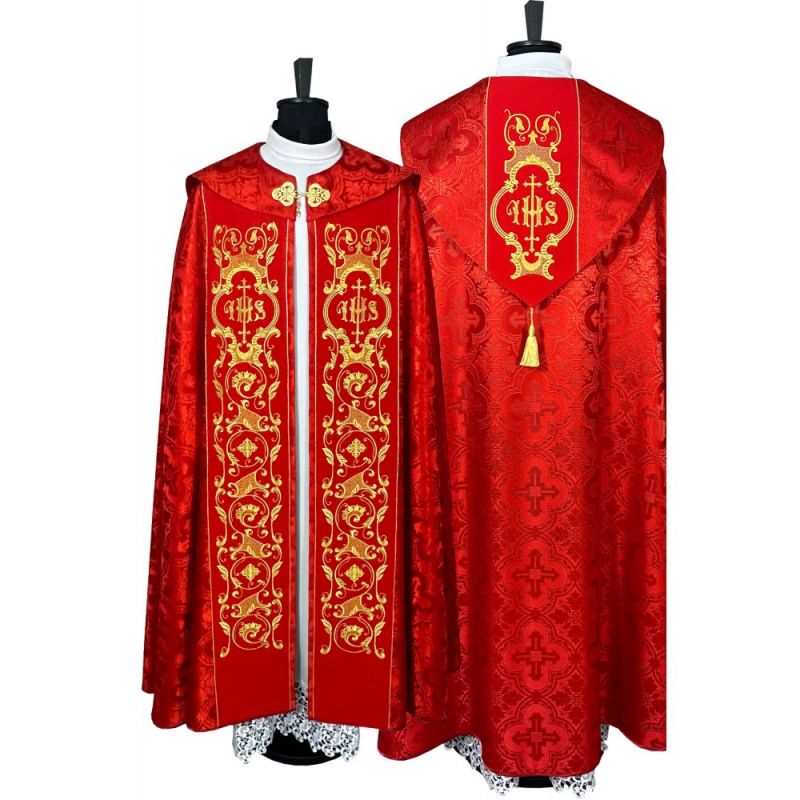 Kapa wzór gotycki - tkanina żakard (1) - KAPY LITURGICZNE - Kapa wzór gotycki - tkanina żakard (1)