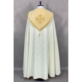 Kapa wzór gotycki - tkanina żakard - kolory liturgiczne (11) - KAPY LITURGICZNE - zdjęcie 3 - Kapa fioletowa wzór gotycki - tkanina żakard (11)