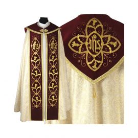 Kapa wzór gotycki - tkanina żakard (17) - KAPY LITURGICZNE
