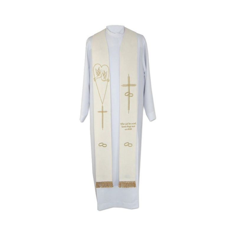 Stuła ślubna haftowana (2) - EUCHARYSTYCZNE - Stuła ślubna haftowana (2)