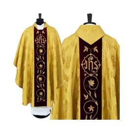 Ornat gotycki IHS (3) - kolory liturgiczne - Ornaty haftowane - zdjęcie 3 - Ornat gotycki IHS (2)