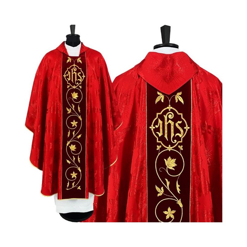 Ornat gotycki IHS (3) - kolory liturgiczne - Ornaty haftowane - Ornat gotycki IHS (2)
