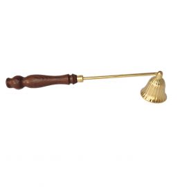 Gasidło do świec z drewnianą rączką 25 cm - złote - ŚWIECZNIKI / LICHTARZE