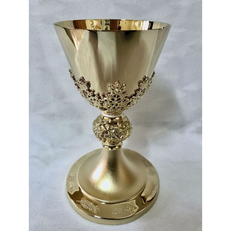 Kielich mszalny, winogrona, złocony - 20 cm (14D) - KIELICHY MSZALNE - Kielich mszalny, winogrona, złocony - 20 cm (14D)