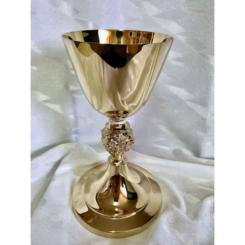 Kielich mszalny, Serce Pana Jezusa, złocony - 21 cm (23D) - KIELICHY MSZALNE - Kielich mszalny, Serce Pana Jezusa, złocony - 21 cm (23D)