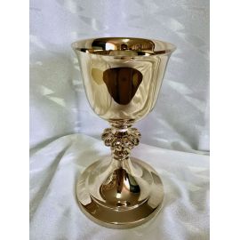 Kielich mszalny, pozłacany, nodus odlew - 21 cm (24D) - KIELICHY MSZALNE