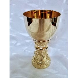 Kielich mszalny, pozłacany, ryby - 17 cm (30D) - KIELICHY MSZALNE