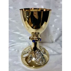 Kielich mszalny, pozłacany, Maryjny - 24 cm (31DA) - KIELICHY MSZALNE
