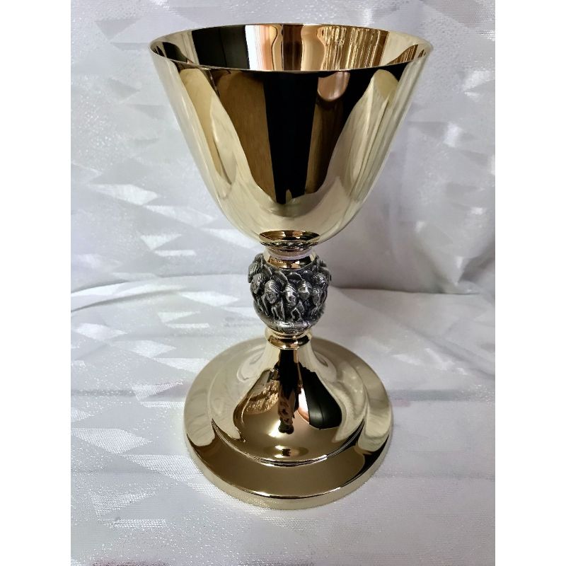Kielich mszalny, pozłacany, Ostatnia wieczerza - 21 cm (32D) - KIELICHY MSZALNE - Kielich mszalny, pozłacany, Ostatnia wieczerza - 21 cm (32D)