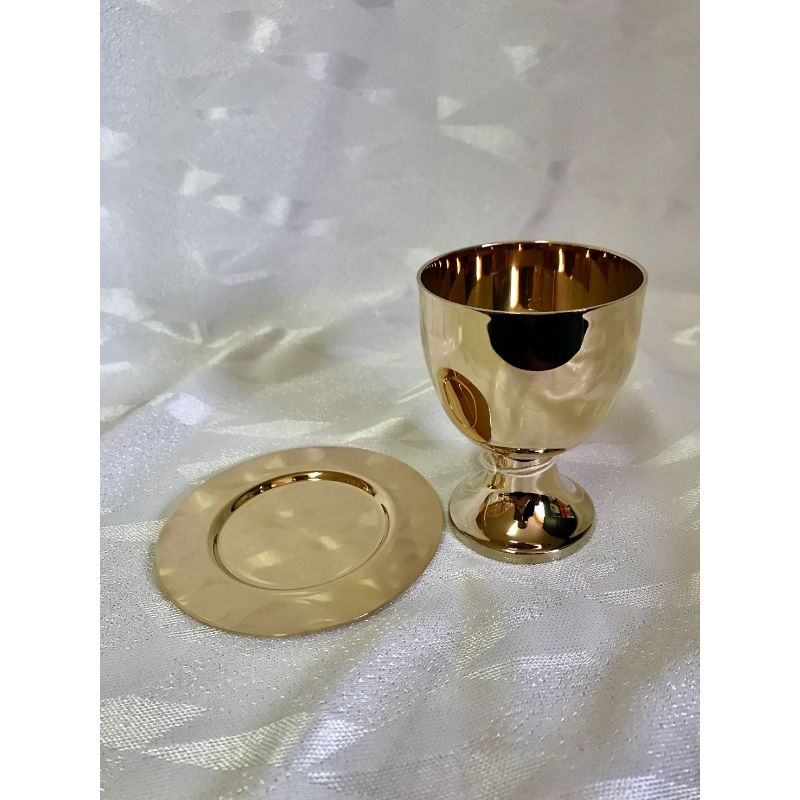 Komplet turystyczny, kielich + patena - 12 cm (34D) - KIELICHY MSZALNE - Komplet turystyczny, kielich + patena - 12 cm (34D)