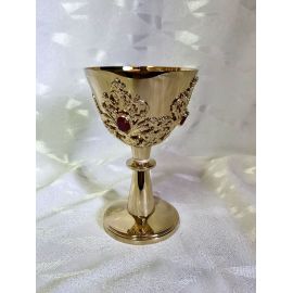 Kielich turystyczny, ozdobny ażur + kamienie - 12 cm (35D) - KIELICHY MSZALNE
