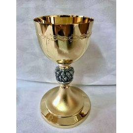 Kielich mszalny, pozłacany, Ostatnia wieczerza - 20 cm (37D) - KIELICHY MSZALNE