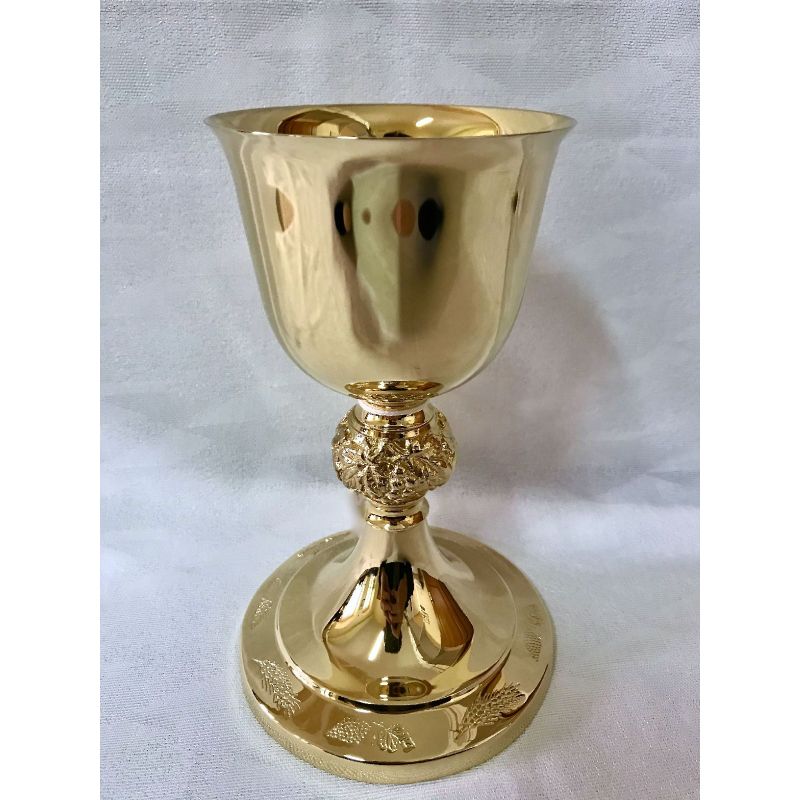 Kielich mszalny, pozłacany, winogrona - 20 cm (38D) - KIELICHY MSZALNE - Kielich mszalny, pozłacany, winogrona - 20 cm (38D)