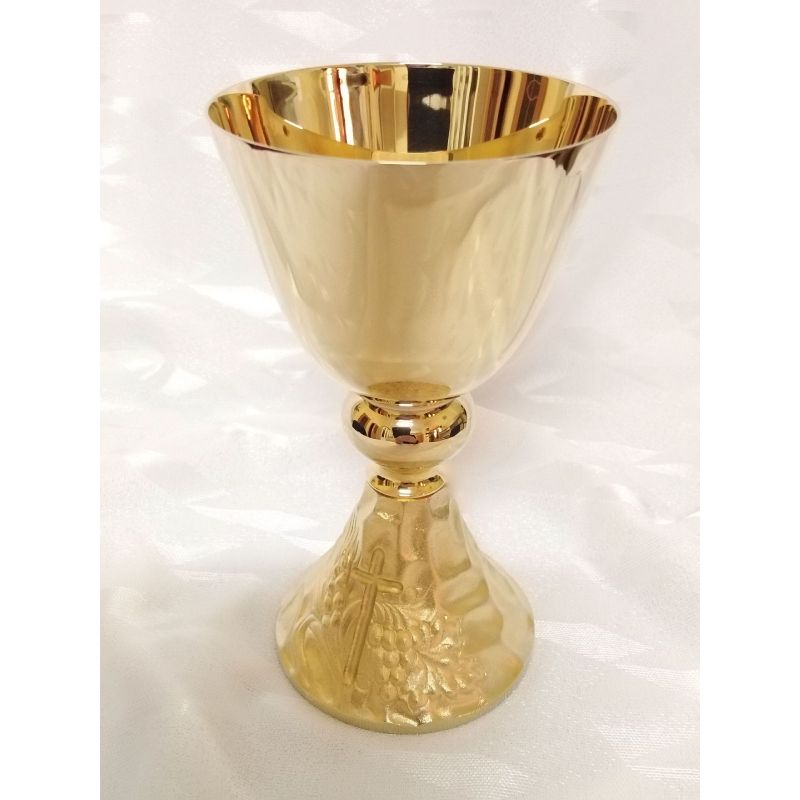 Kielich mszalny, pozłacany, winogrona, kłosy - 18 cm (41D) - KIELICHY MSZALNE - Kielich mszalny, pozłacany, winogrona, kłosy - 18 cm (41D)