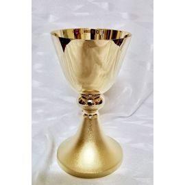Kielich mszalny, pozłacany, podstawa matowa - 18 cm (43D) - KIELICHY MSZALNE