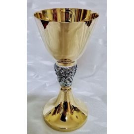 Kielich mszalny, pozłacany, motyw kłosy - 20 cm (47D) - KIELICHY MSZALNE
