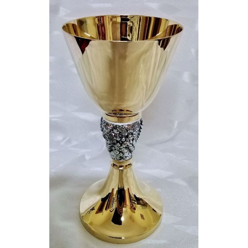 Kielich mszalny, pozłacany, motyw kłosy - 20 cm (47D) - KIELICHY MSZALNE - Kielich mszalny, pozłacany, motyw kłosy - 20 cm (47D)
