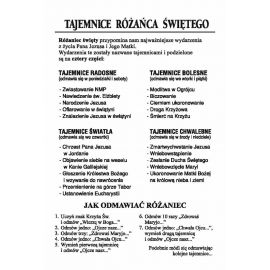Różaniec Święty - Pocztówka z modlitwą 15 x 10 cm - RÓŻAŃCE, KORONKI, TAJEMNICE RÓŻAŃCOWE - zdjęcie 2 - Różaniec Święty - Pocztówka z modlitwą 15 x 10 cm