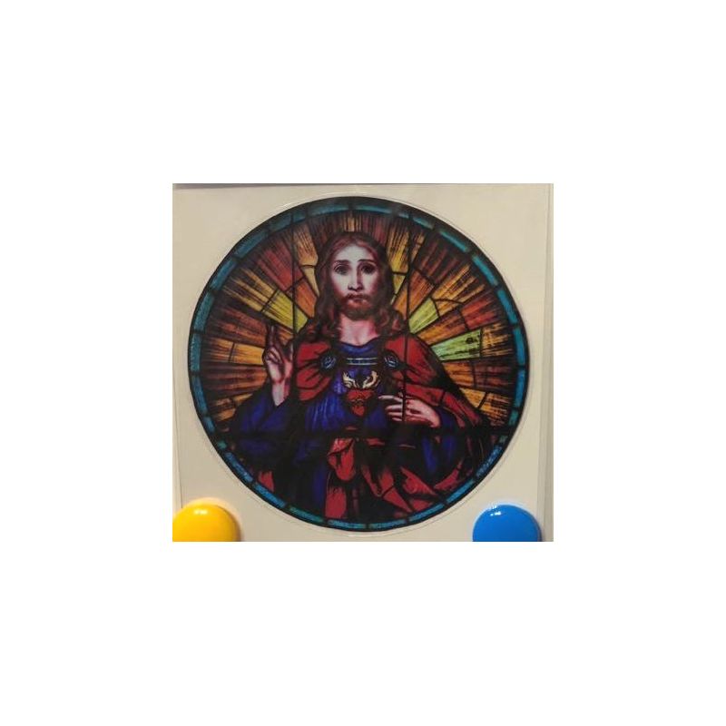 Witraż magnetyczny - Najświętsze Serce Jezusa - Witraże magnetyczne na szybę - Witraż magnetyczny - Najświętsze Serce Jezusa