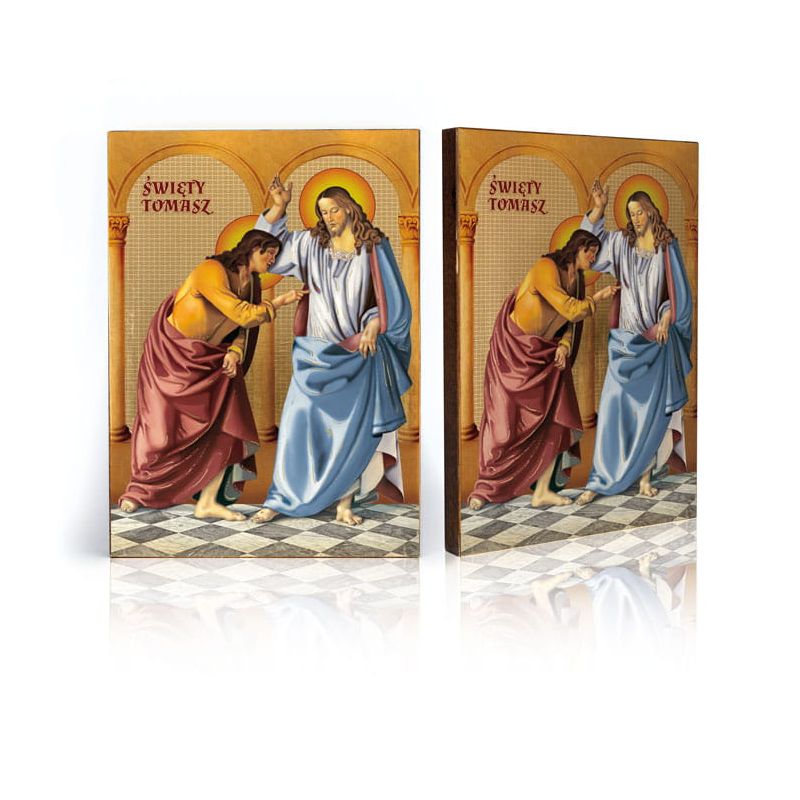 Ikona religijna Święty Tomasz i Jezus Chrystus - Jezus Chrystus - Ikona religijna Święty Tomasz i Jezus Chrystus
