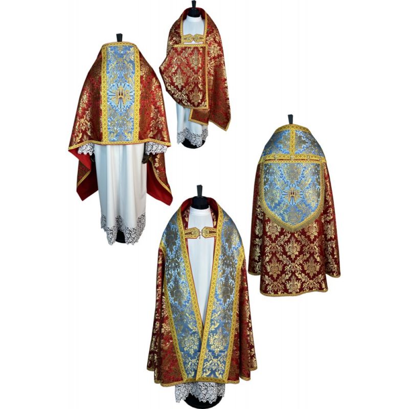 Zestaw kapa rzymska + welon liturgiczny (13K) - KAPY LITURGICZNE - Zestaw kapa rzymska + welon liturgiczny (13K)