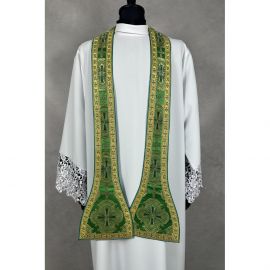 Kapa rzymska zielona ze stułą (26K) - KAPY LITURGICZNE - zdjęcie 6 - Kapa rzymska zielona ze stułą (26K)