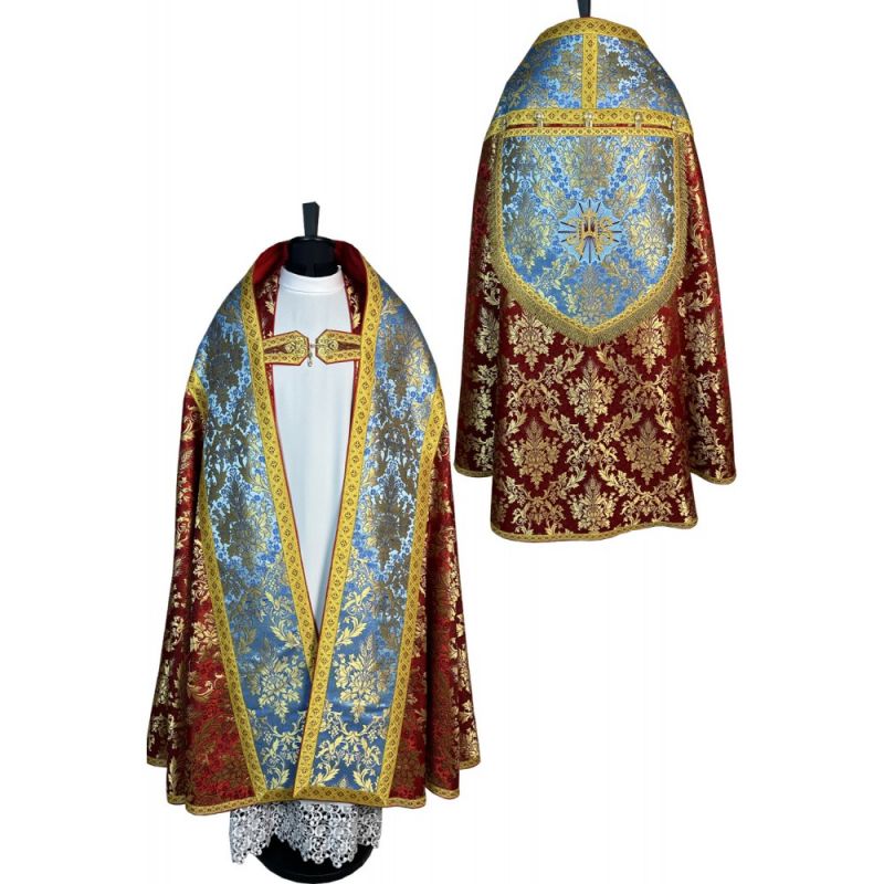 Kapa rzymska haftowana + stuła (38K) - KAPY LITURGICZNE - Kapa rzymska haftowana + stuła (38K)
