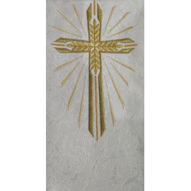 Stuła kapłańska  haftowana ecru PX + Krzyż (38) - EUCHARYSTYCZNE - zdjęcie 5 - Stuła kapłańska  haftowana ecru PX + Krzyż