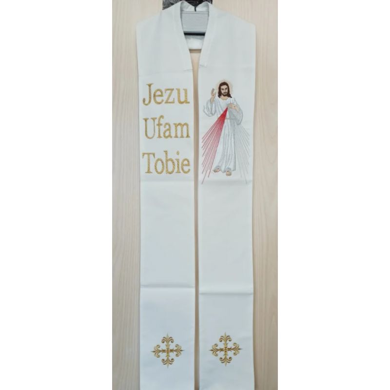 Stuła Jezu Ufam Tobie - Z POSTACIAMI - Stuła Jezu Ufam Tobie