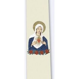 Stuła z wizerunkiem Serce Maryi + emblemat Maryjny - Z POSTACIAMI - zdjęcie 3 - Stuła z wizerunkiem Serce Maryi