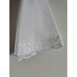 Welon na monstrancję, biały haft - 80 cm - WELONY NA MONSTRANCJĘ - zdjęcie 2 - Welon na monstrancję, biały haft - 80 cm