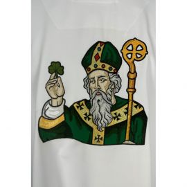 Ornat gotycki haftowany Św. Patryk - Ornaty białe/ ecru - zdjęcie 4 - Ornat gotycki haftowany Św. Patryk